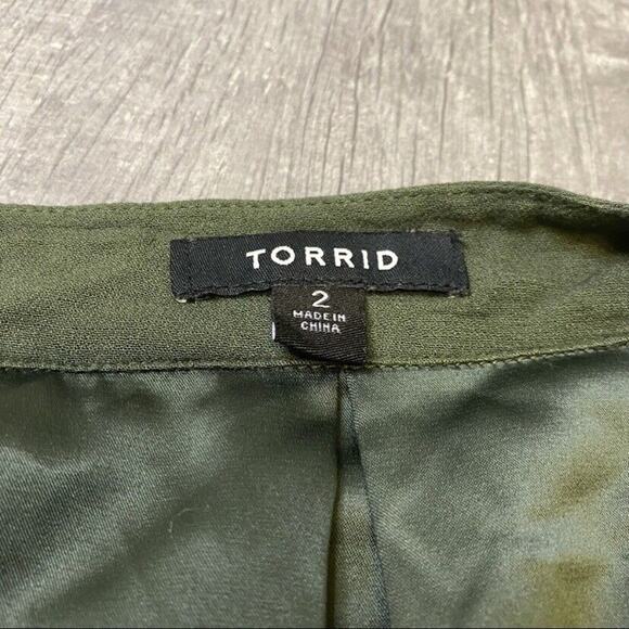 Torrid Army Green Utility Jacket Size 2 - Picture 4 of 10